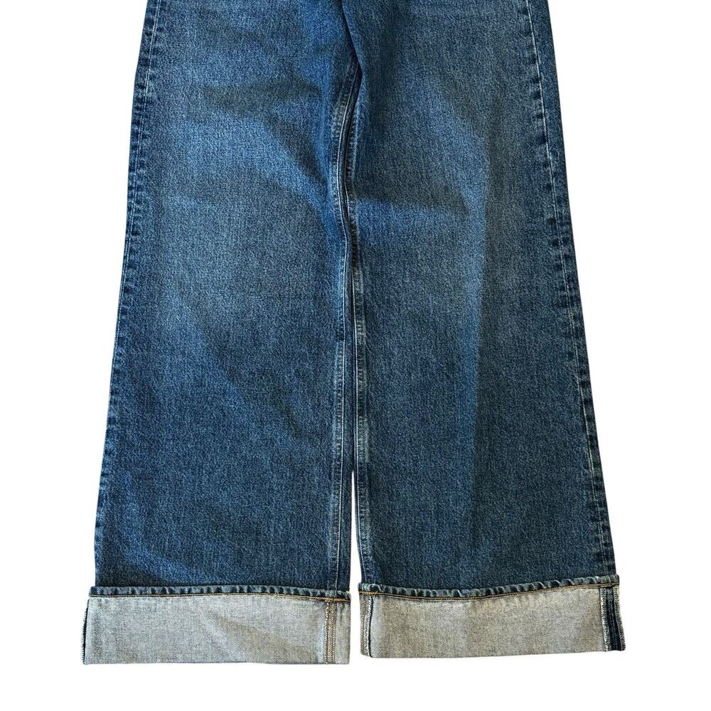 Agolde Dame High Rise Button Fly Wide Leg Jeans Control Size 25 Baggy Skater - Picture 7 of 16